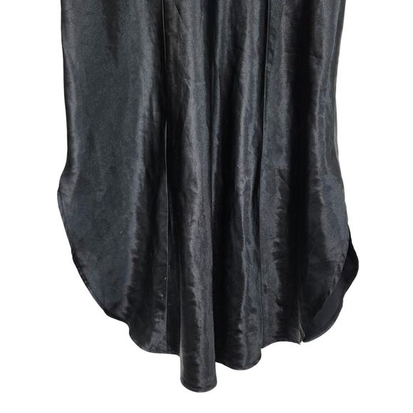 VTG 90s lingerie Now Modern Day LBD Lace Trim Strappy Midi Slip Dress Size Large - Picture 5 of 9